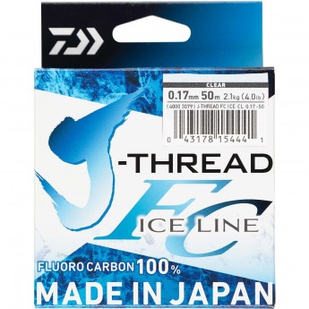 Леска DAIWA J-Thread Fluoro Carbon Ice Line 50м 0.13мм (прозрачная)
