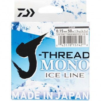 Леска DAIWA J-Thread Mono Ice Line 50м 0.19мм (прозрачная)