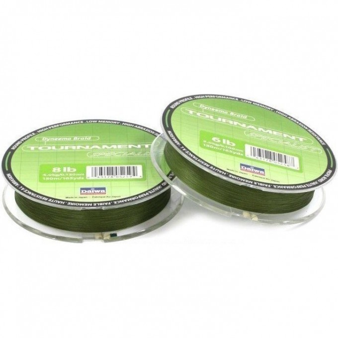 Плетеная леска DAIWA Tournament Specialist SP - 6 Lb (150м) (тёмно-зелёная) 43178052587